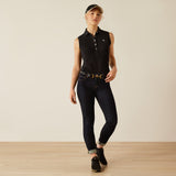 Ariat Women's Prix 3.0 Sleeveless Polo #colour_black