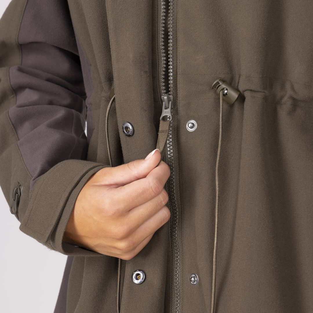 Shires Aubrion Heritage Unisex Full Zip Jacket #colour_dark-olive