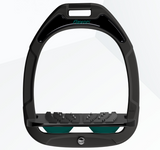Flex-On Green Composite Inclined Ultra Grip Stirrups - Black/Black/Dark Green