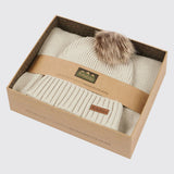 Baltic Bobble Hat & Scarf Set - Sand