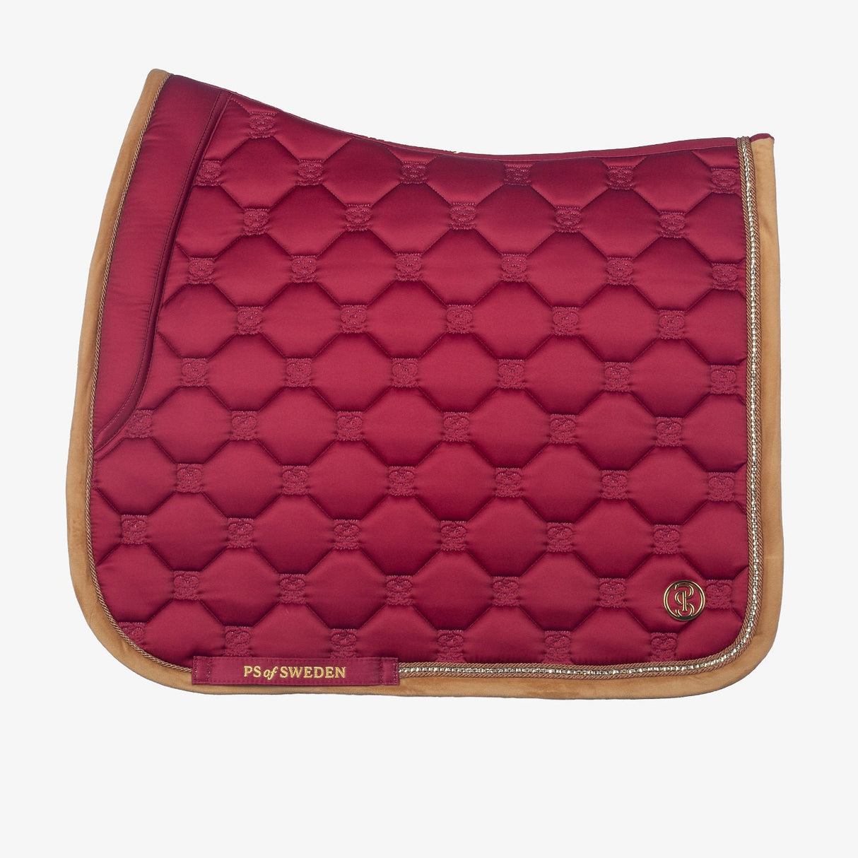 PS of Sweden Vintage Monogram Dressage Saddle Pad #colour_midnight-fuchsia