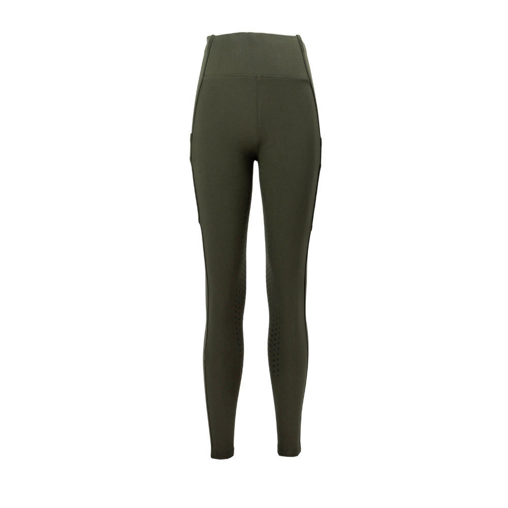 Woof Wear Ladies Winter Full Seat Riding Tights #colour_olive