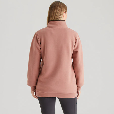 Ridgeline Womens Brancaster 1/4 Zip #colour_dusky-pink