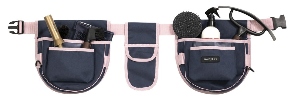 Equitheme Grooming Belt #colour_navy-pink