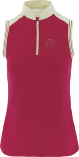 Equitheme Jersey Ladies Polo Sleeveless Shirt #colour_raspberry