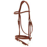 Stubben 2700 Pro-Jump Combined Noseband Snaffle Bridle #colour_redwood-redwood