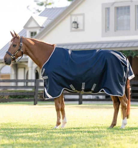 Horseware Ireland Amigo 1200D 0g Turnout Rug #colour_navy-titanium-grey-silver