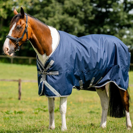 Horseware Ireland Amigo 1200D 0g Turnout Rug #colour_navy-titanium-grey-silver