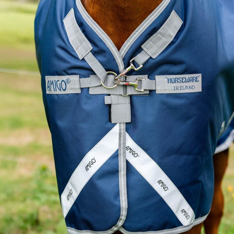 Horseware Ireland Amigo 1200D 100g Turnout Rug #colour_navy-titanium-grey-silver
