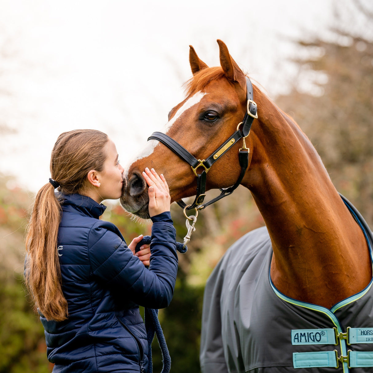 Horseware Ireland Amigo Hero 600D with Ripstop 50g #colour_shadow-blue-haze-navy