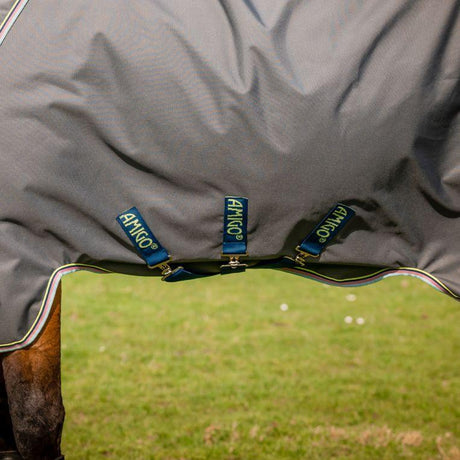 Horseware Ireland Amigo Bravo 12 Plus 250g Medium Turnout Rug #colour_shadow-navy-lime