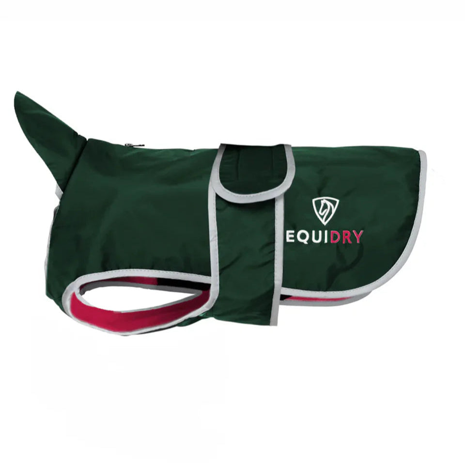 EQUIDRY Dog Coat #colour_black-forest-green-peacock-pink