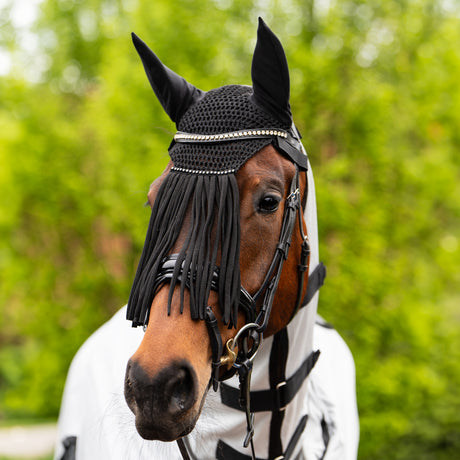 Imperial Riding Fly Veil Fringe #colour_black