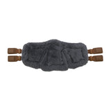 Stubben Equi-Soft® Short Saddle Girth with Cover - Tobacco #colour_lambskin-anthracite-black