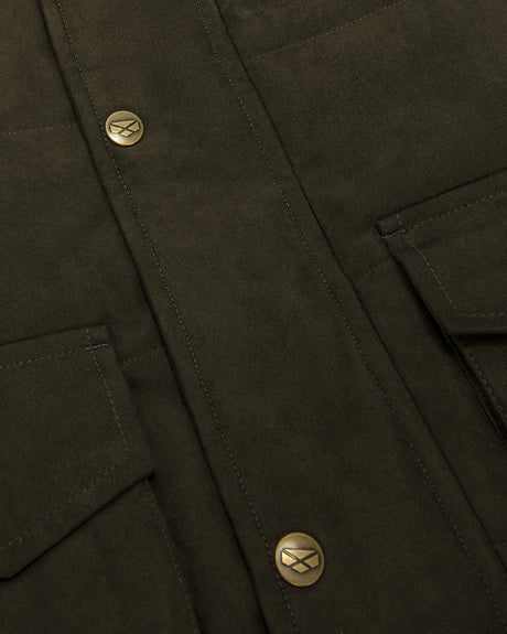 Hoggs of Fife Glenbervie Quilted Gilet #colour_loden
