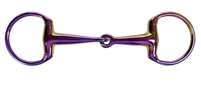 HKM Rainbow 18mm Stainless Steel Eggbutt Snaffle