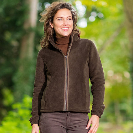 Baleno Sarah Ladies Fleece Jacket #colour_chocolate