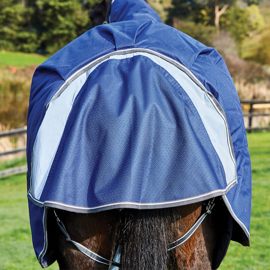 Weatherbeeta Comfitec Premier Free II Standard Neck Lite #colour_dark-blue-grey-white