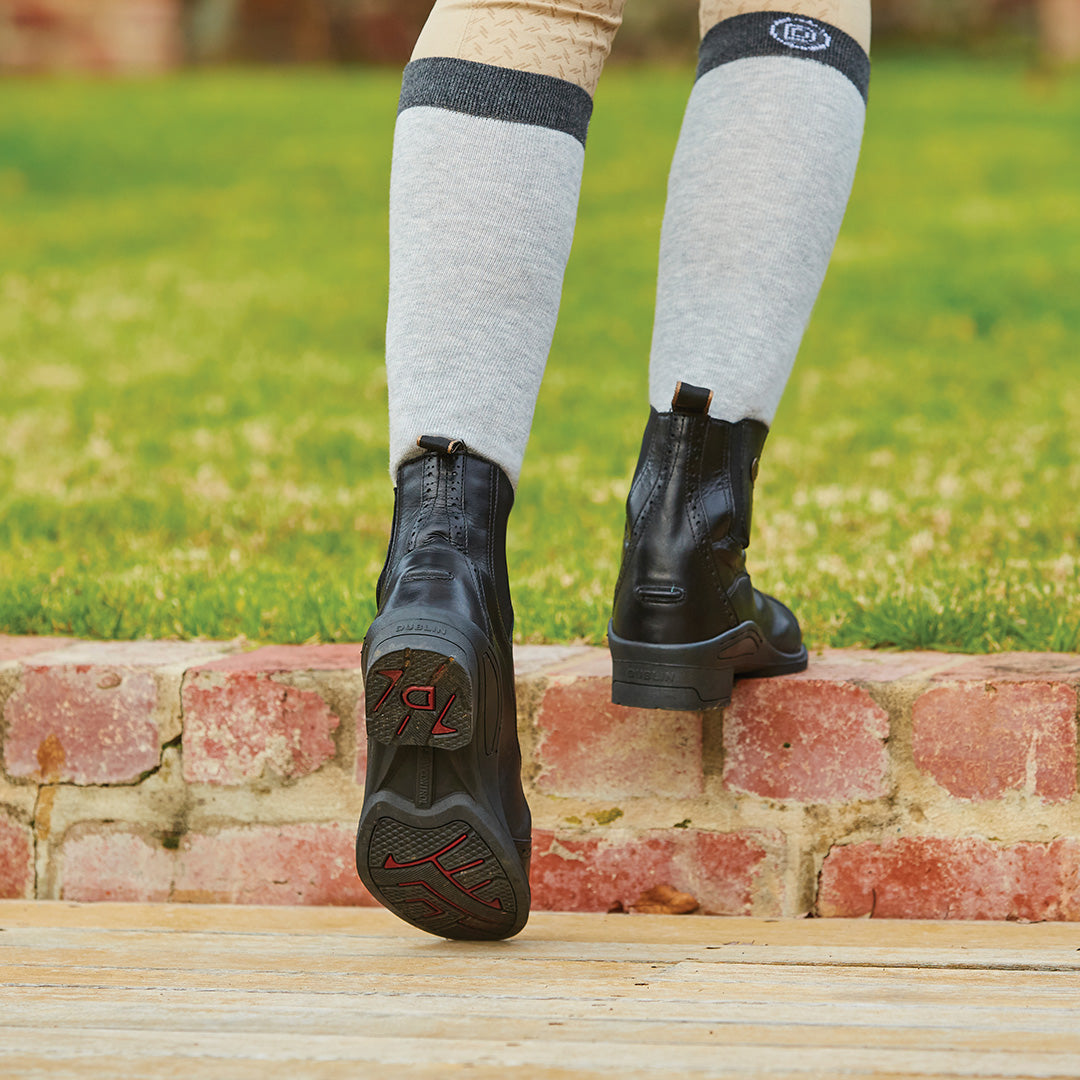 Dublin Rapture Adults Zip Paddock Boots #colour_black