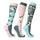 Hy Equestrian Novelty Printed Socks #colour_green-pink
