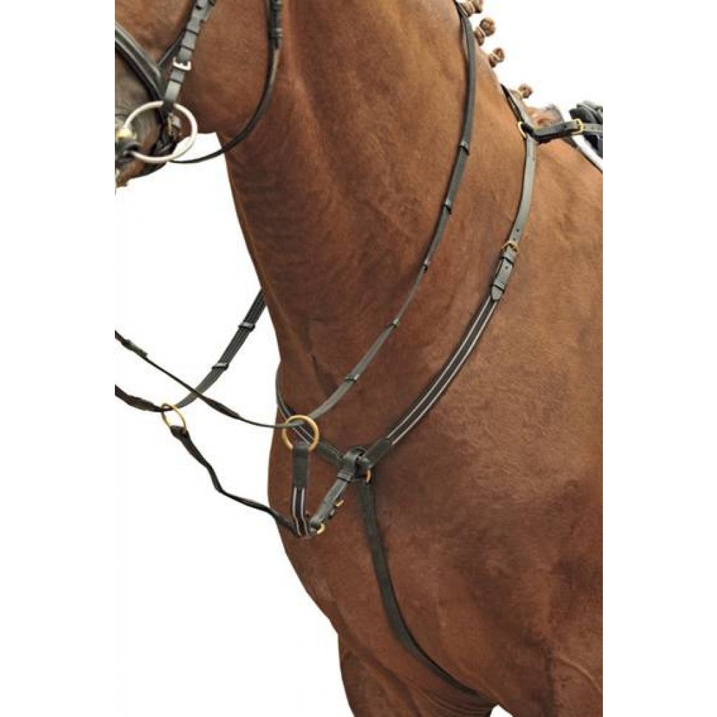 HKM Breastplate/Martingale With Brass Fittings