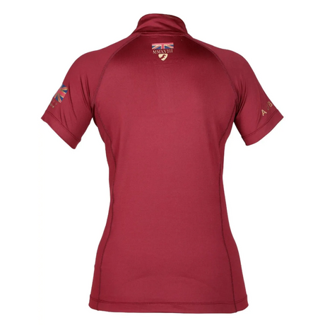 Shires Aubrion Team Short Sleeve Base Layer #colour_burgundy