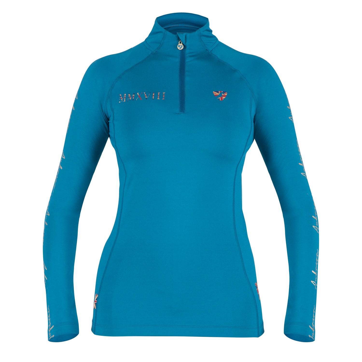 Shires Aubrion Team Long Sleeve Ladies Base Layer #colour_teal