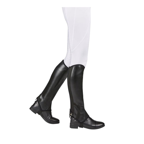 Mini-chaps portugaises cuir retourné - noir Mini-chaps portugaises cuir retourné - noir