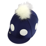 Capz Glitter Pom Pom Lycra Hat Cover #colour_navy