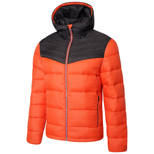 Dare2b Elite Hot Shot Hooded Baffled Jacket #colour_amber-glow-black