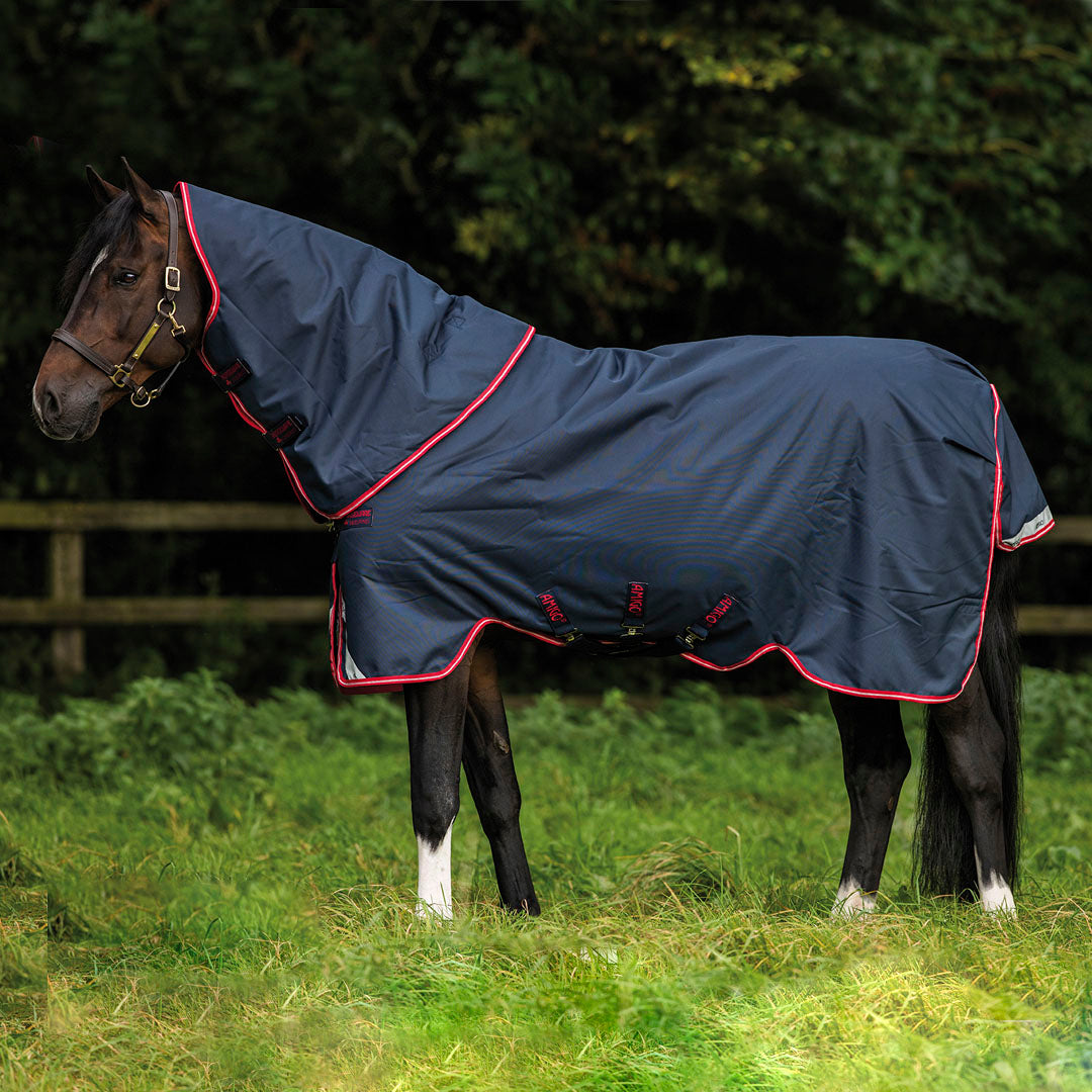 Horseware Ireland Amigo Bravo 12 Plus 250g Medium Turnout Rug #colour_navy-red-blue