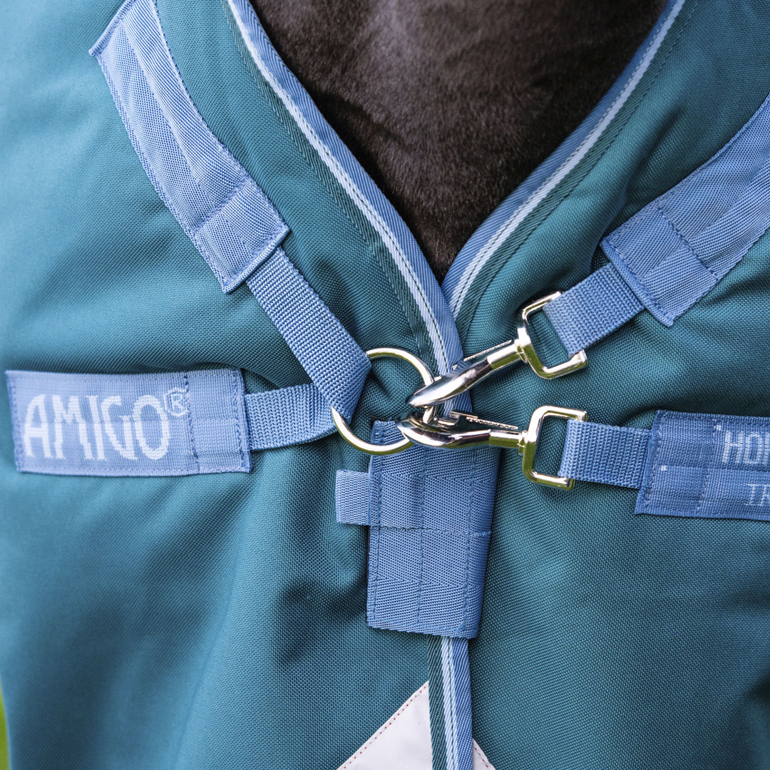 Horseware Ireland Amigo Bravo 12 Wug 400g Heavy Turnout Rug #colour_storm-green-turquoise-aqua