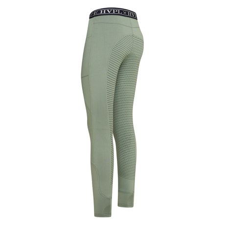 HV Polo Kiera Full Grip Riding Tights #colour_oil-green