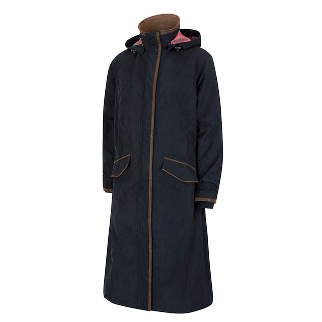 Hoggs of Fife Struther Ladies Waterproof Long Riding Coat #colour_navy