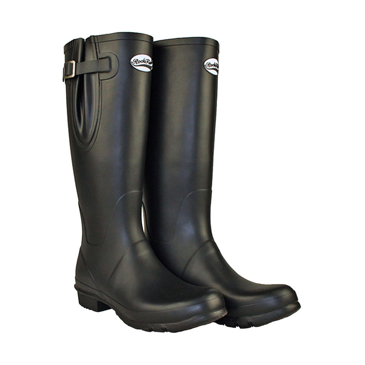 Rockfish Women's Neoprene Lined Tall Adjustable Matt Wellington Black UK