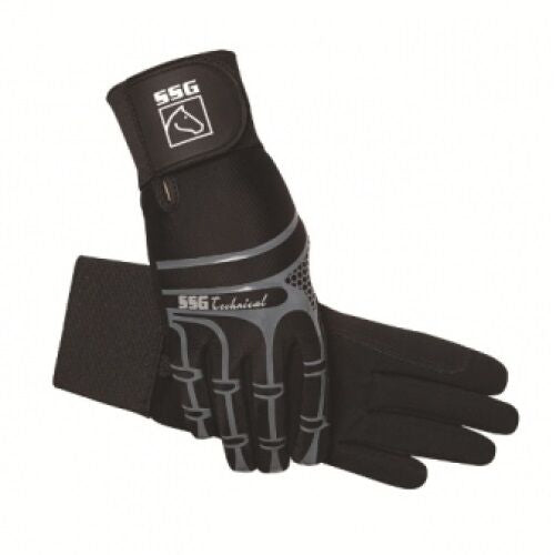 SSG-Handschuhe 8550 SSG Technical mit Handgelenk-Sportstützhandschuh Schwarz