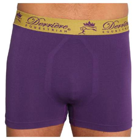 Derriere Equestrian Performance Padded Shorty Male #colour_purple