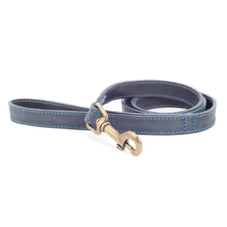 Ancol Timberwolf Leather Lead #colour_blue