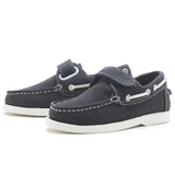 Chatham Oliver Kids Velcro Boat Shoes#colour_navy