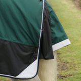 DefenceX System 100g Turnout Rug with Detachable Neck Cover #colour_black-green-navy