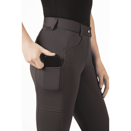 HKM Emma Silicone Full Seat Riding Breeches #colour_deep-grey