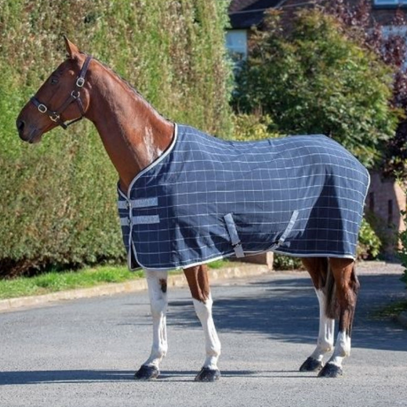 Shires Tempest Original Stable Sheet #colour_navy-check